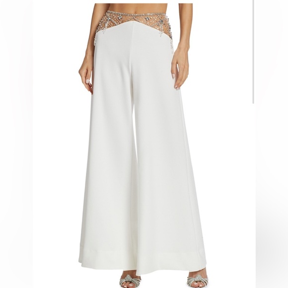 RUNWAY Fall/Winter ‘22 Pat Bo Hand Beaded Wide Leg Pants - Picture 4 of 15